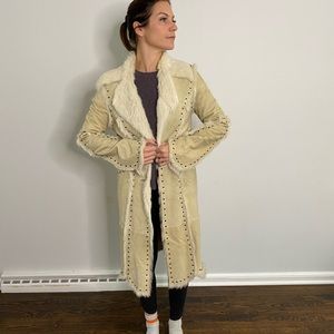 Sheri Bodell real fur/suede jacket with hardware